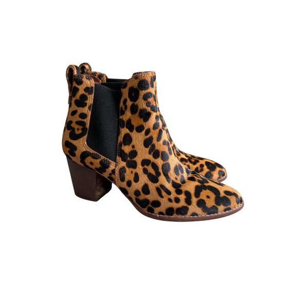 MADEWELL Leopard Print Calf Hair Ankle Boots Size 9.5 - Picture 7 of 9